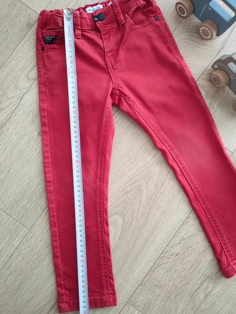 Červené nohavice mayoral slim, veľ. 104, mayoral,104