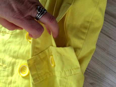 Žlté sako, nenosene, 10 eur, next,152