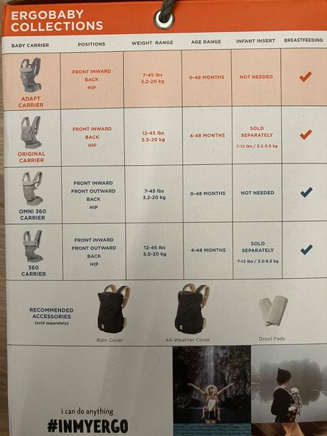 Nosič ergobaby adapt, ergo baby
