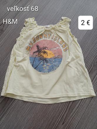 Dievčenské letné tričko, h&m,68
