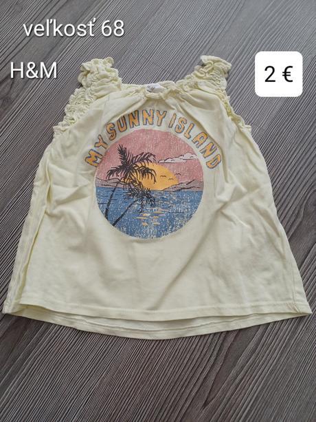 Dievčenské letné tričko, h&m,68