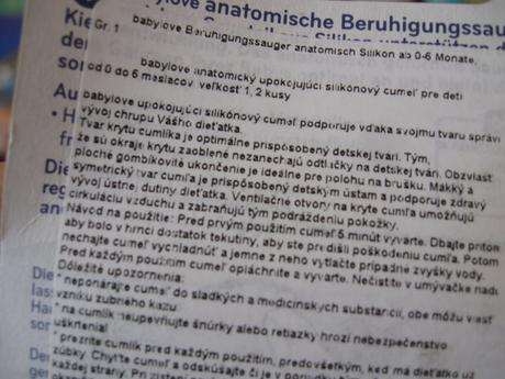 Detský cumlík, 0-6 mesiacov, babylove