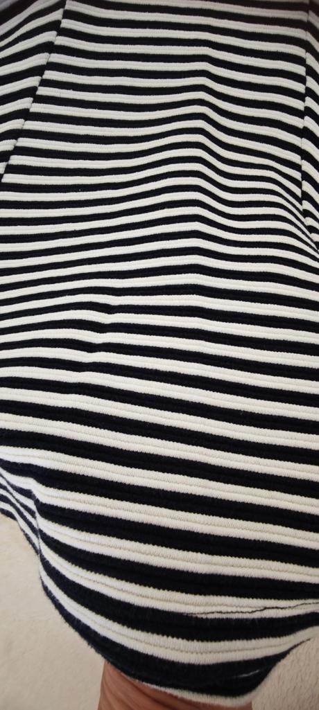 Šaty tmavomodrý prúžok s bielou, h&m,34