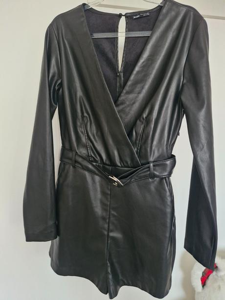 Koženkový overal, bershka,m