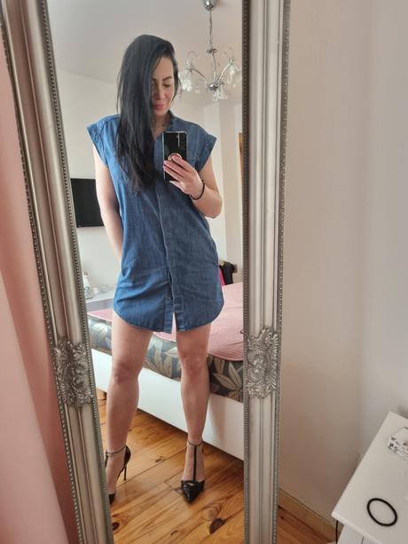 Riflove šaty top stav, xs