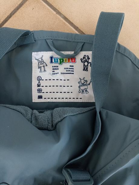 Nepremokavé nohavice, lupilu,86