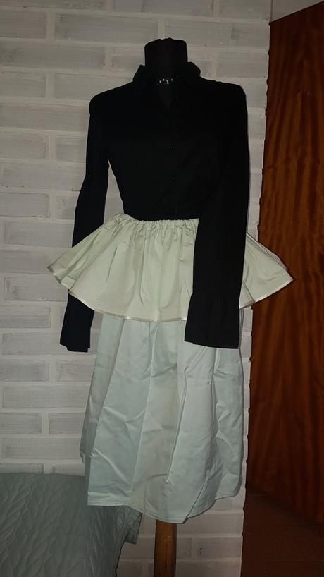 Babydoll off shoulder šaty frolioli, s