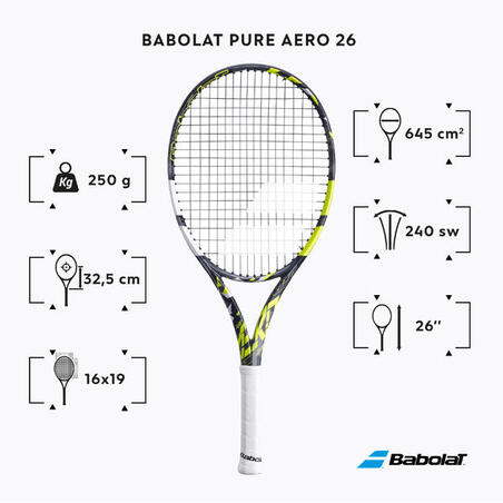 Raketa tenis babolat aero junior 26, babolat