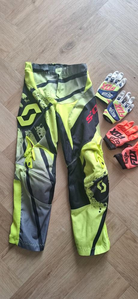 Scott 350 detske moto nohavice, fox,26