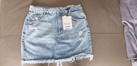 Riflová sukňa, pull&bear,l