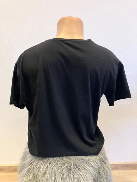 Pánske čierne tričko s potlačou, m