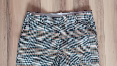 Kárované nohavice, h&m,l