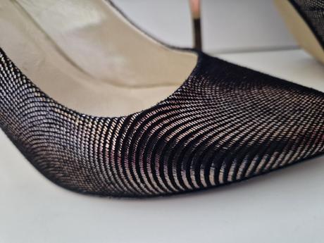 Elegantné spoločenské lodičky so zlatým opätkom, 36