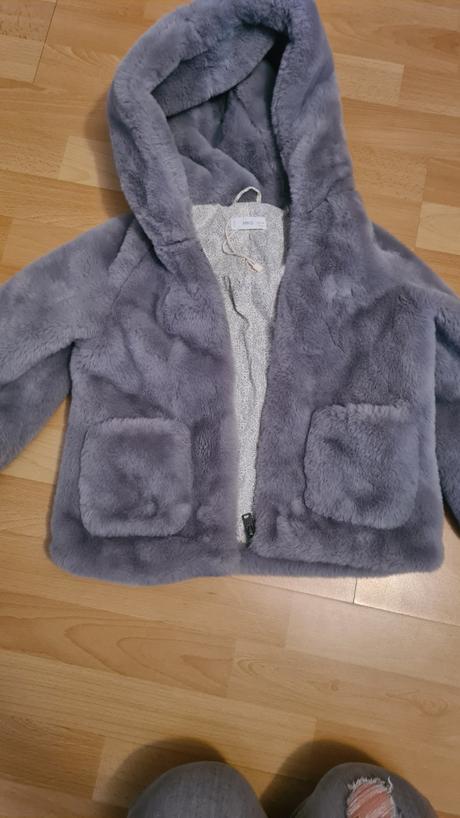 Prenádherný kožúštek značky mango kids, mango,122