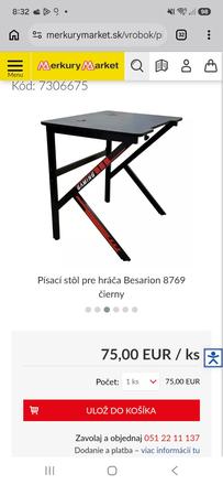Herný pc stôl, 