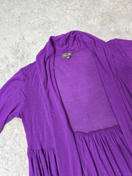 Fialovy svetrik cardigan, 36