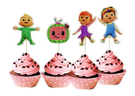 Tortový zápich cocomelon (24ks) - skladom, tz-234,