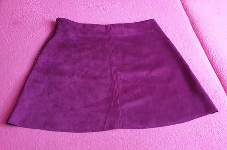Mini sukňa so semišovým efektom, zara,l