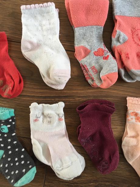 Ponožky pre dievčatko 12 mesiacov, 68