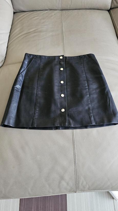 Kožená sukňa, mango,m