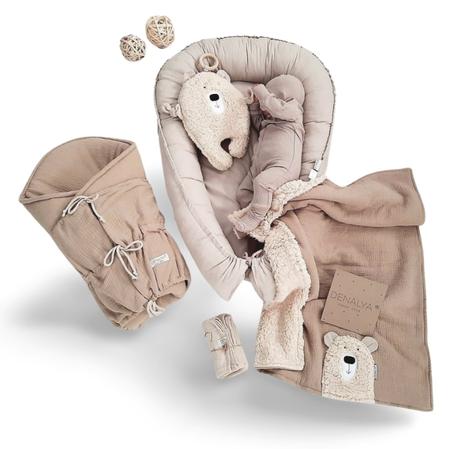 Sada do detskej postieľky svetlohnedá, šírka (cm): 65,dĺžka (cm): 100