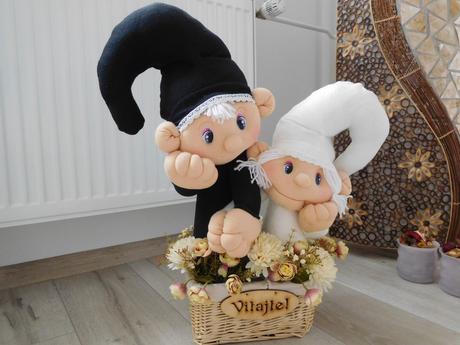 Škriatkovia na privítanie dekorácia ku vchodu, 