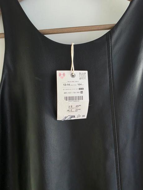 Detské koženkové saty zara, zara,164