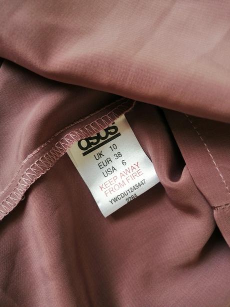 Sivoružové jemnučké šaty asos, v38, 38