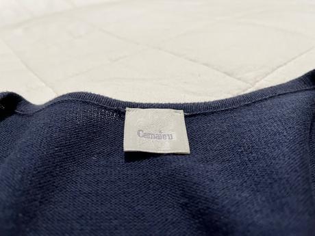 Pulóver z tmavomodrého svetríkového úpletu, camaieu,44