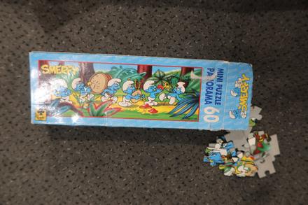 Retro puzzle šmolkovia,