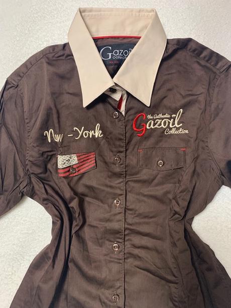 Hnedo-béžová košeľa zn. gazoil, l / m