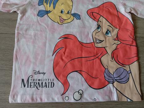 Batikované tričko disney ariel 104 a 110, primark,104