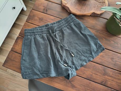 Zara ľanové šortky l-xl, zara,l