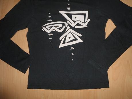 Cierne tricko s dlhym rukavom, 146