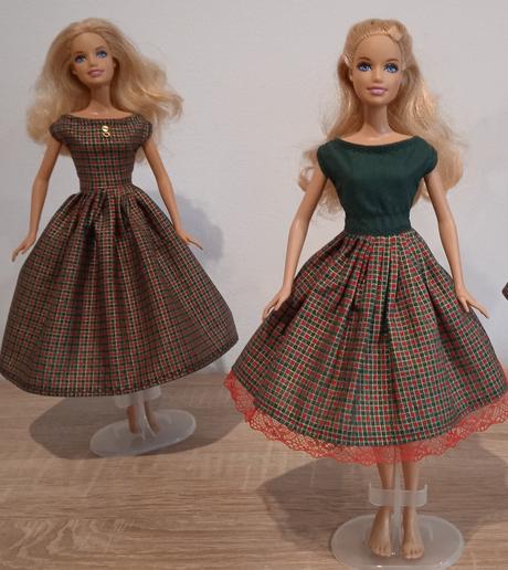 Vianočné šaty pre barbie, 