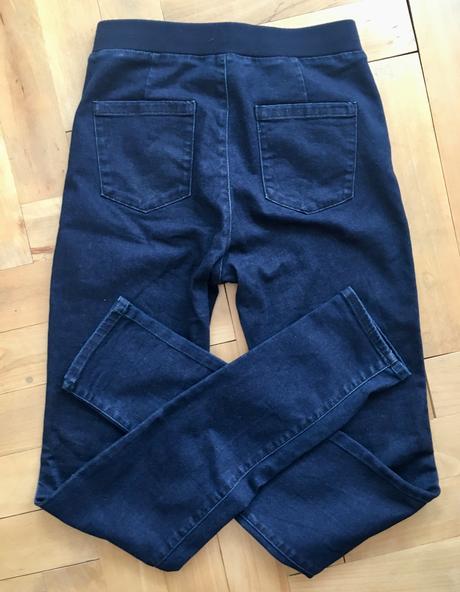 Riflové jegginsy, denim,xs