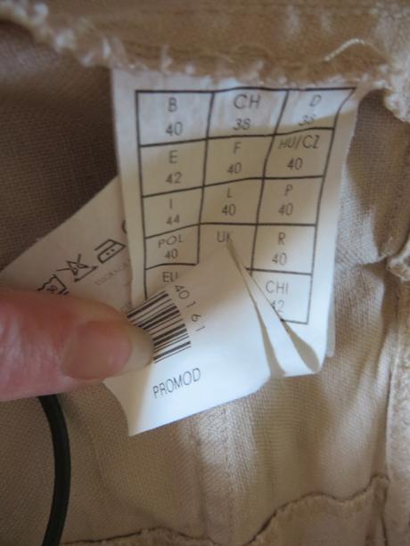 Krémové ľanové nohavice - promod - veľ. 40, promod,40