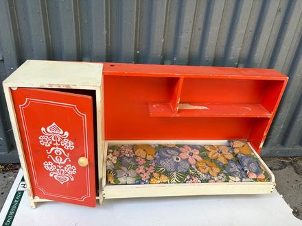 Stary nabytok pre babiky dreveny dlzka cca 44 cm v,