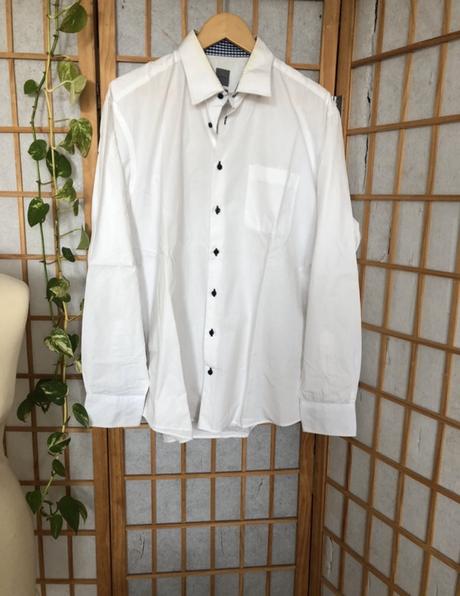 Biela pánska košeľa/ biela elegantná košeľa, h&m,l