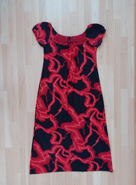 Červeno čierne šaty v.l, l