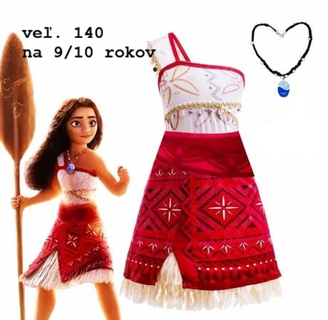 Moana vajana ii s mušličkami veľ. 140 na 9/10 r, 