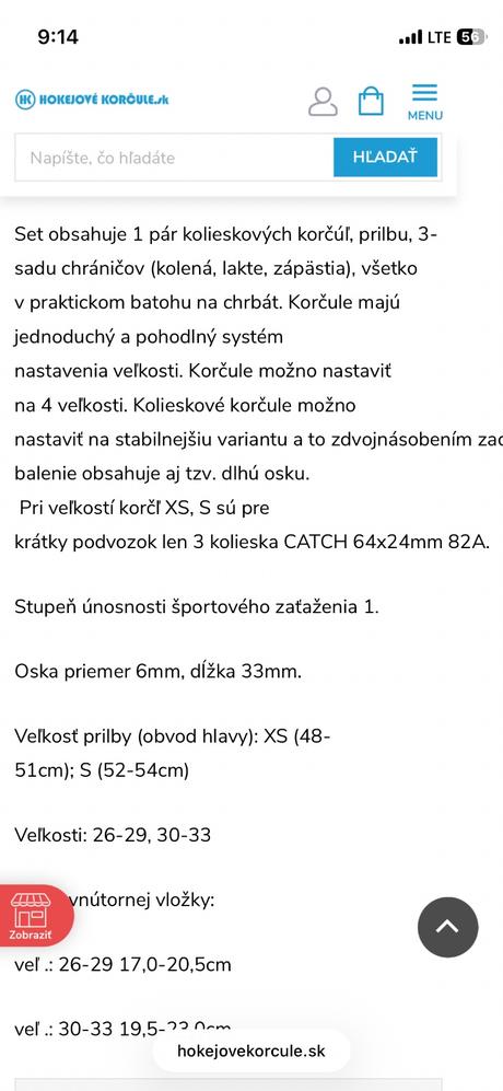 Kolieskové korčule s vybavením, 29