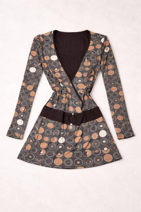 Vzorované tričko / tunika s dlhým rukávom, l