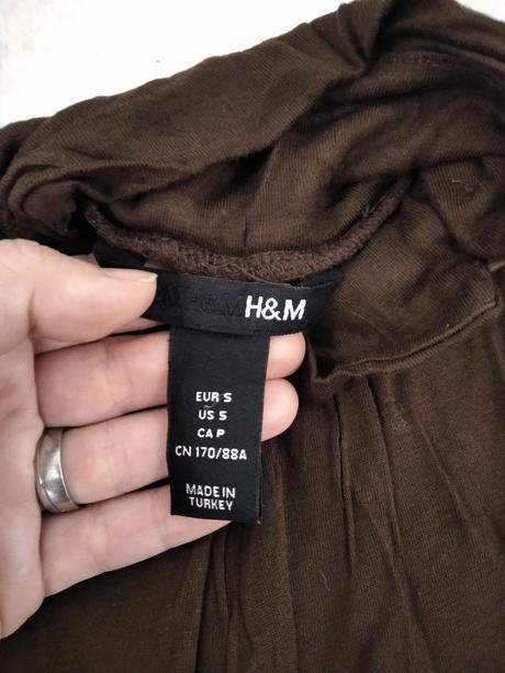 Hnedý rolák s 3/4 rukavom, h&m,s