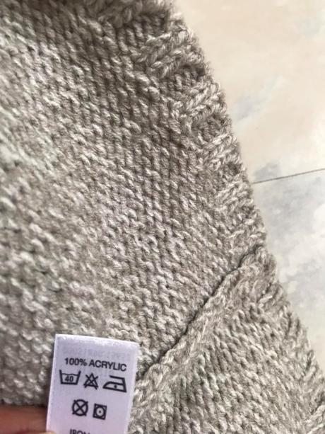 Melírovaný teplý sveter na zips l/xl, bhs,44