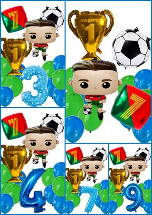 Futbalové balóny ronaldo- až 14/15/16 kusov, 