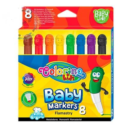 Detské fixky colorino okrúhle- 8 ks,