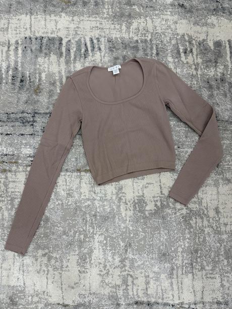 Rebrovaný crop top, amisu,xs