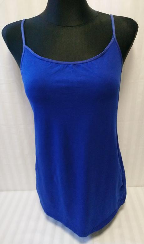 Dámsky tmavo modrý elastický top na ramienka, h&m, h&m,l