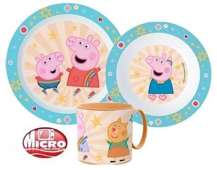 Jedálenský set - plast peppa pig 02- skladom, 